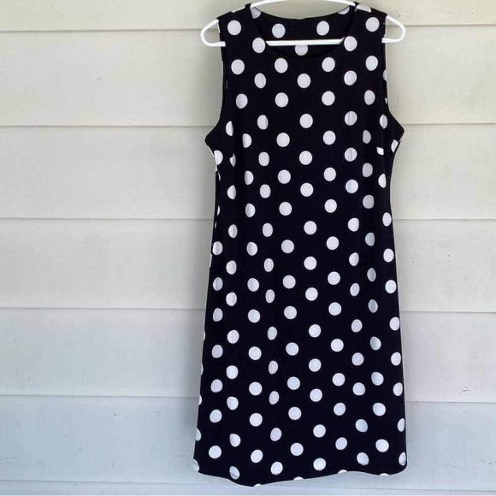 Black?with white polka dot dress medium.  0306